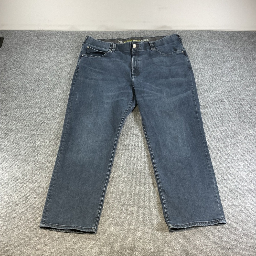 Lee Extreme Motion MVP Jeans Mens 46x30 Stretch Straight Blue Denim 102108524